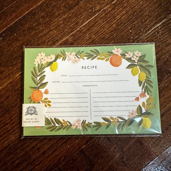 NWT Rifle Paper Co. Recipe Cards - Citrus Floral - Picture 5 of 6